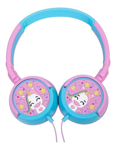 Imagem 5 de 8 de Kit Fone De Ouvido Infantil Unicórnio Rosa + Fone Dino Oex
