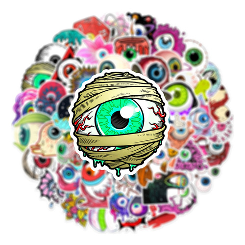Adesivos De Grafite De Desenho Animado Eye Of Terror Go