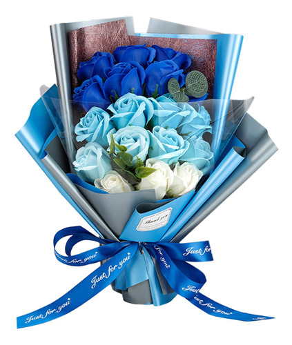 Ramo De Flores De Rosas De Jabón, Arreglos Florales Azul