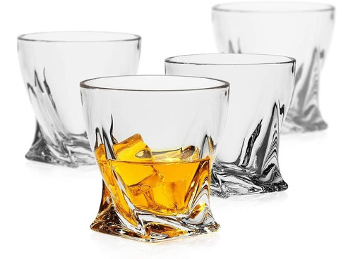 Luxu - Juego De 4 Vasos De Whisky Trenzados De 10 Oz