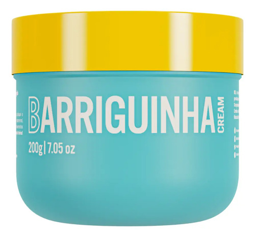 Barriguinha Cream 200g Creme Redutor Firmador Anticelulite Estrias Flacidez Com Mentol e Colágeno | Drenagem Linfática Ação Refrescante Efeito Lifting Skincare Corporal Feminino Beleza Brasileira