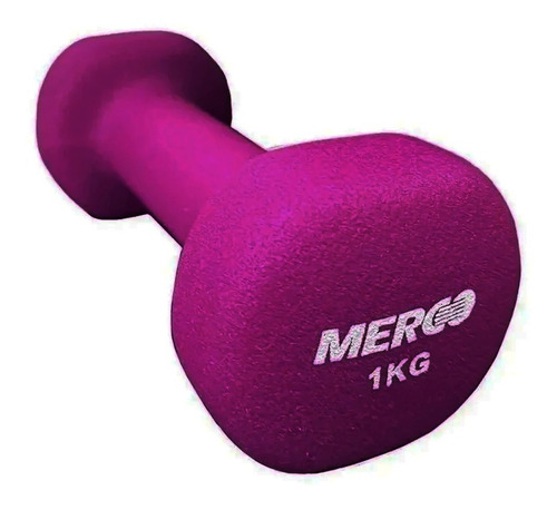 Mancuerna Hierro Vinilo Pesas X 1 Unidad 1 Kg Fitness Gym Color Violeta