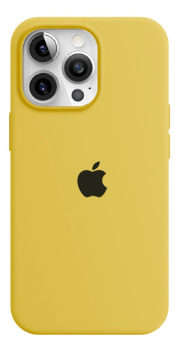 Capa Capinha Silicone Compatível iPhone 12 / 12 Pro / 12 Max Cor Amarela 12 Pro Max 6.7