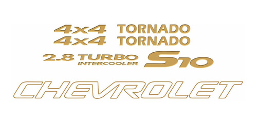 Kit Adesivos S10 Tornado 4x4 2006 Turbo Resinado S10kit54