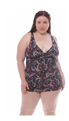 Imagen 3 de 9 de Malla Tankini Mujer Talles Super Grandes Art 240 Local