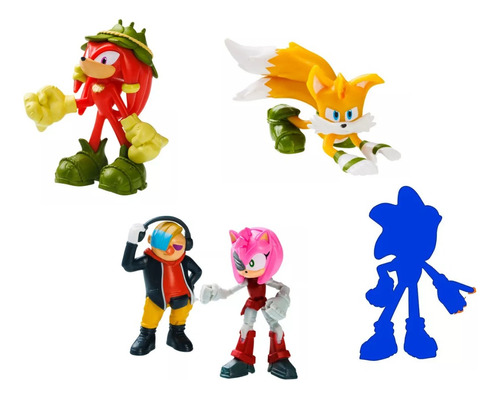 Muñeco Sonic Prime X5 Figuras Coleccionables En Blister 6cm