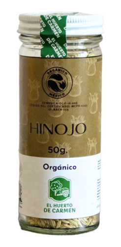 Hinojo Orgánico 50g Huerto De Carmen 100% Natural