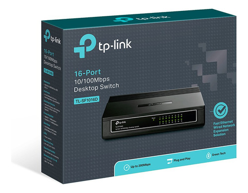 Switch 16 Puertos Rj45 10/100mbps Tp Link Tl-sf1016d
