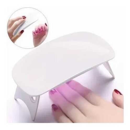 Lámpara Secadora De Uñas Uv Led Sun Mini Portátil Esmalte Color Blanco