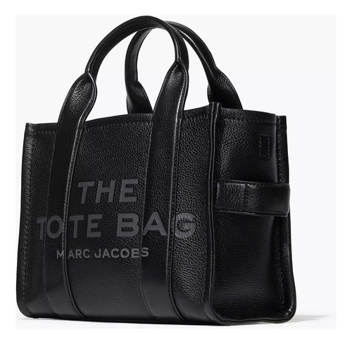 Bolsa Tote Bag De Cuero Negro Para Adultos - Marc Jacobs Negro Níquel Negro
