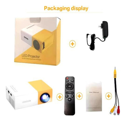 Mini Proyector Portatil Tik Tok Lcd Color Amarillo Amarillo