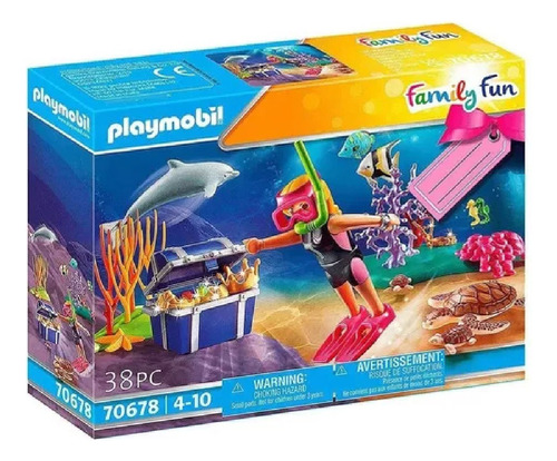 Playmobil Mergulhadora De Caça Ao Tesouro Sunny 70678 Cor Rosa