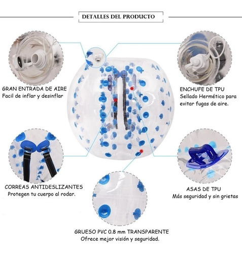Pelotas Zorb // Chocadoras // Bumper Ball 1.5 Mts Diámetro
