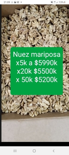 Nuez Mariposa Blanca X Caja De 10 Kilos