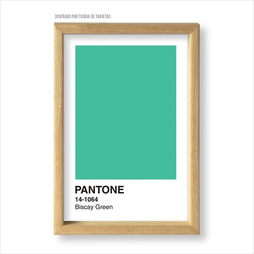 Imagen 3 de 9 de Cuadro Lámina Colores Pantone Marco Madera Nórdico + Vidrio