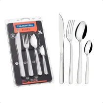 Comprar Juego Set Cubiertos Tramontina Buzios 24pzs Acero Inoxidable