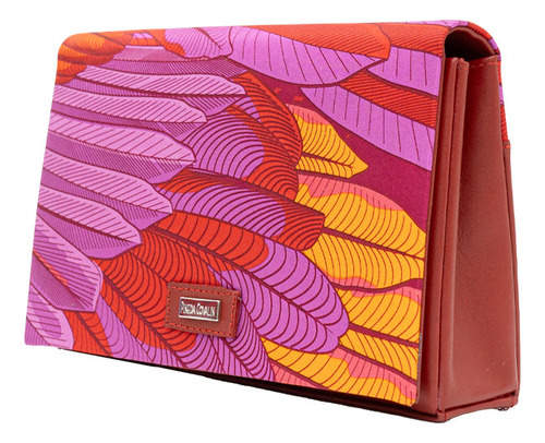 Bolsa Crossbody Hook Pineda Covalin Diseño Guacamaya Marino Guacamaya