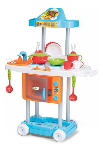 Cozinha Infantil Completa Pia + Fogãozinho + Forno Riva Chef Cor Colorido