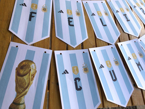 Banderin Argentina Mundial Copa Feliz Cumple