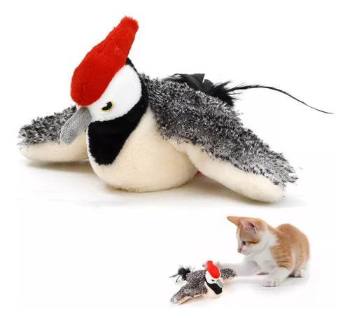 Zh Juguete Pájaro Con Forma Pájaro Carpintero For Gatos.