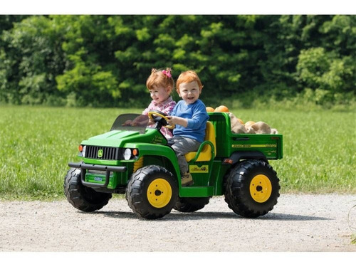 Trator a bateria para crianças Peg Perego John Deere Gator HPX cor verde/amarelo 220V