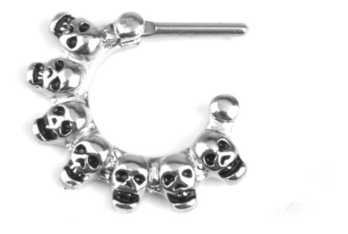 Piercing De Anillo De Nariz Con De Septo De Calavera De
