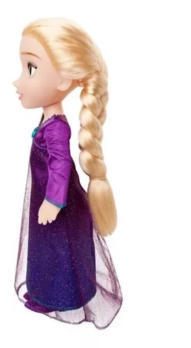 Boneca Frozen 2 Princesa Elsa Canta Vestido Acende Vinil Nfe