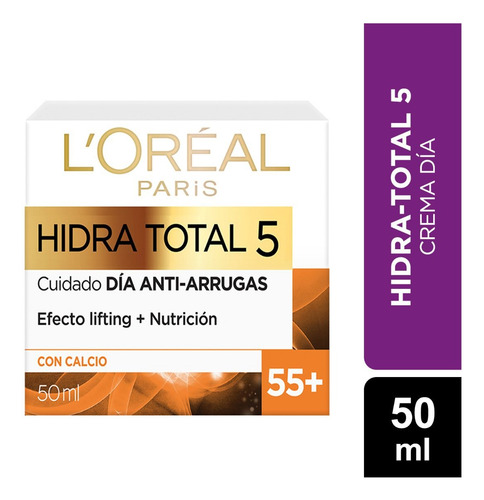 Crema Facial Día L'oreal Hidra Total 5 Anti-arrugas +55 50ml