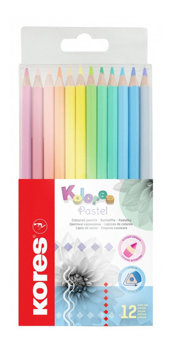 Creyon Kores De 12 Colores Pastel