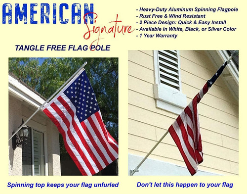 Bandera Polo Kit - Incluye 3x5 Pies De La Bandera Americana
