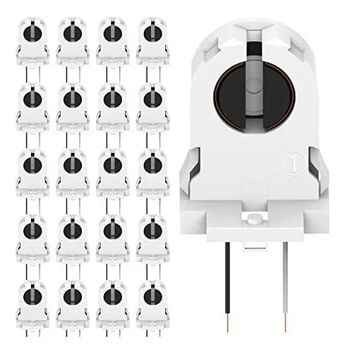 Soporte De Lámpara Jackyled Tipo Tornillo Tipo T8 Con Cables