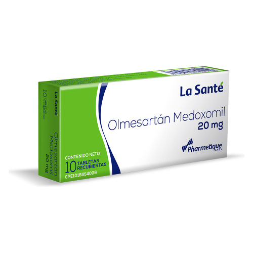 Olmesartan  20mg Elter Tabletas Recubiertas X 10