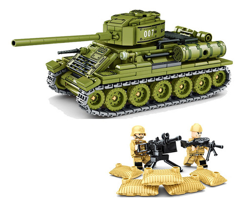 Bloques modelo militares Minibuild para soldados y tanques T34