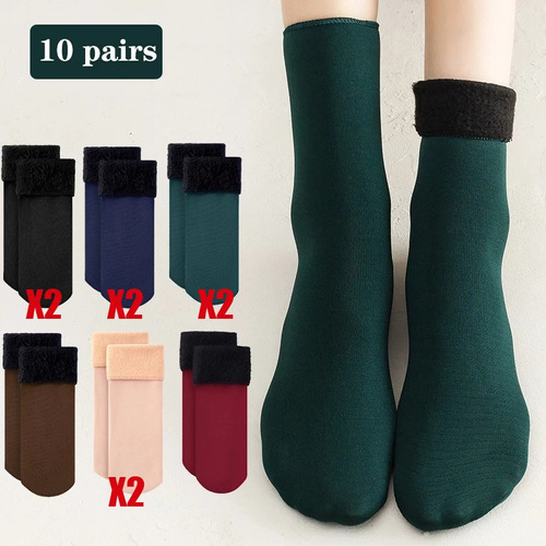 Calcetines Terci Térmicos Cálidos De Invierno Para Mujer, 10