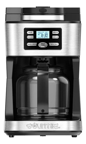 Cafetera Con Molino Integrado Gourmia 12 Tazas Negra Premium