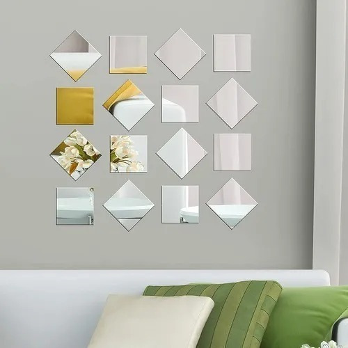 25-3 30 X 30 Cm Azulejos Espejo Pared Pegatinas Cuadradas