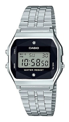 Reloj Casio Vintage A159wad Diamantes Ag Oficial Caba Gtia