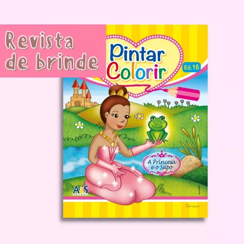 revista de pintar barbie e princesas LER DESCRIÇÃO