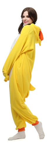 Pijama Con Disfraz De Patito Kigurumi De Forro Polar Para Ad