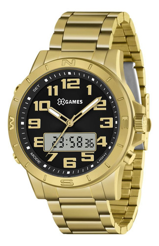 Relógio X Games Masculino Xmgsa008 P2kx Dourado Anadigi