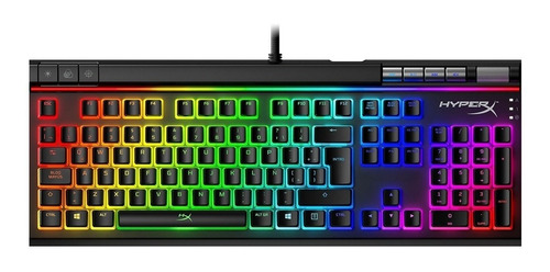 Imagen 1 de 4 de Teclado gamer HyperX Alloy Elite 2 QWERTY Red inglés US color negro con luz RGB