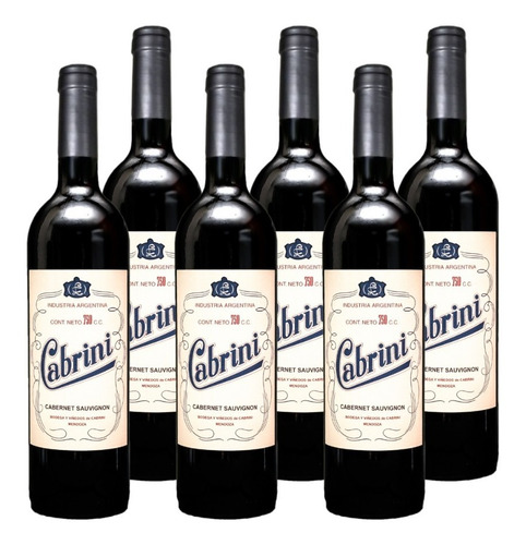 Vino Cabrini Tradicional Cabernet Sauvignon X 6 Unidades
