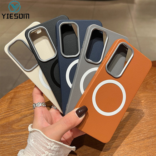 Funda Magnética De Piel Para Samsung Galaxy A16 A26 A36 A56 A15 A25 A35 A55 A14 A34 A54 5g Con Carga Inalámbrica Magnética