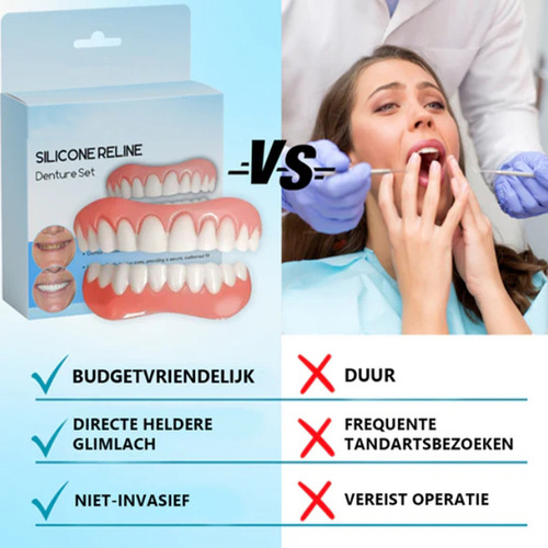 . Bikenda Silicone Reline Denture Set, Juego De Dentaduras