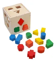 Comprar Juego Montessori Cubo De Encaje Bloques Figuras Geometricas 