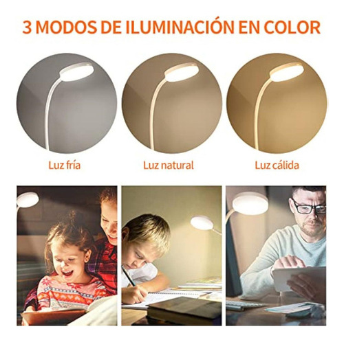 A Lámpara De Escritorio Recargable Led El Cuidado De Los