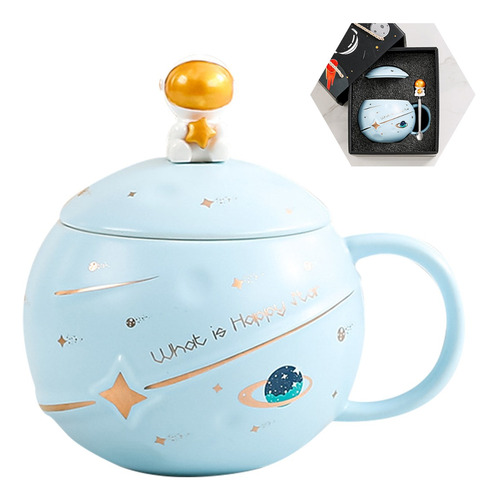 400ml Taza Cerámica Con Diseño Astronautas