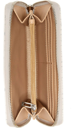 Cartera Guess Factory H6026599-mml Acabado de los herrajes Níquel Color Beige Correa de hombro Beige Diseño de la tela Lisa