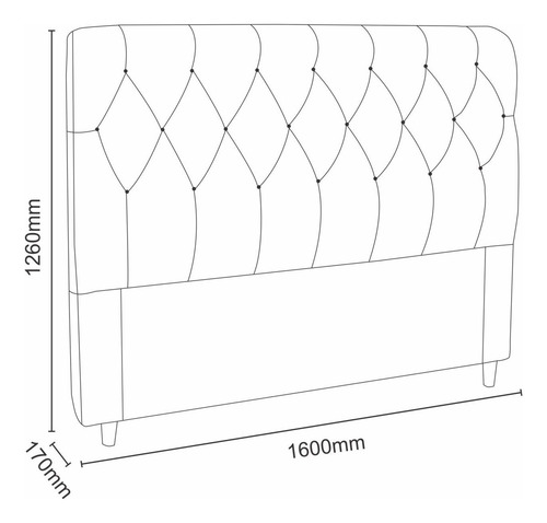 Cabeceira Queen 160cm Viena Plus Castor Ciwt