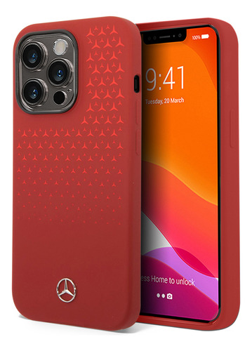 Funda Para iPhone 14 Pro Max De Mercedes Benz Rojo